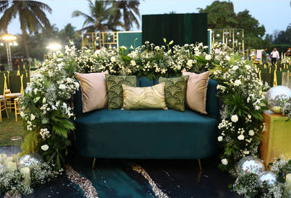 Lounge and Backdrop — Sangeet decor — Zuri